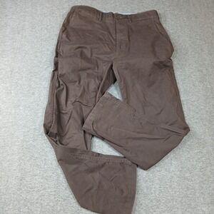 Cremieux Madison Comfort Stretch Chino Pants Mens 32x30 Brown Flat Front Trouser